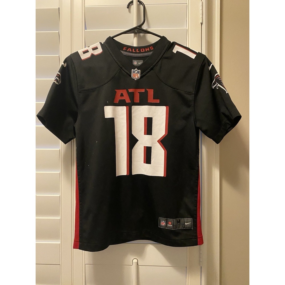 Atlanta Falcons Nike On Field NFL Calvin Ridley‎ #18 Jersey Youth Medium M Black